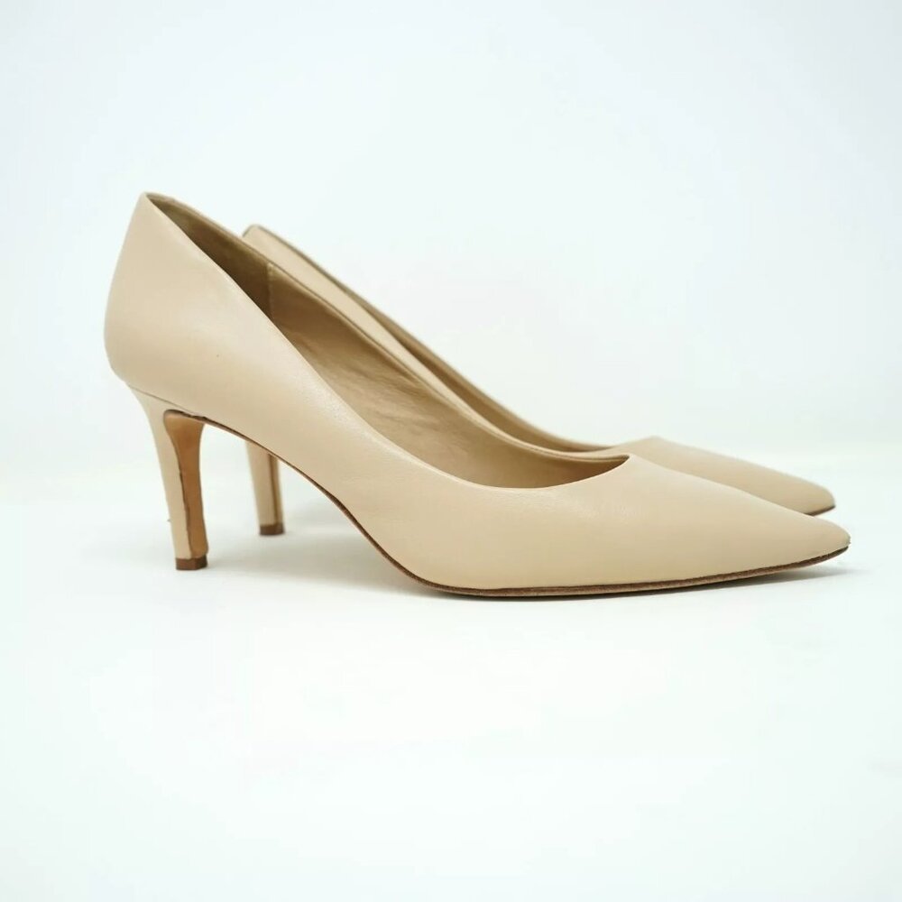 Diane Von Furstenberg Women's Nude Leather Heels Size 8.5